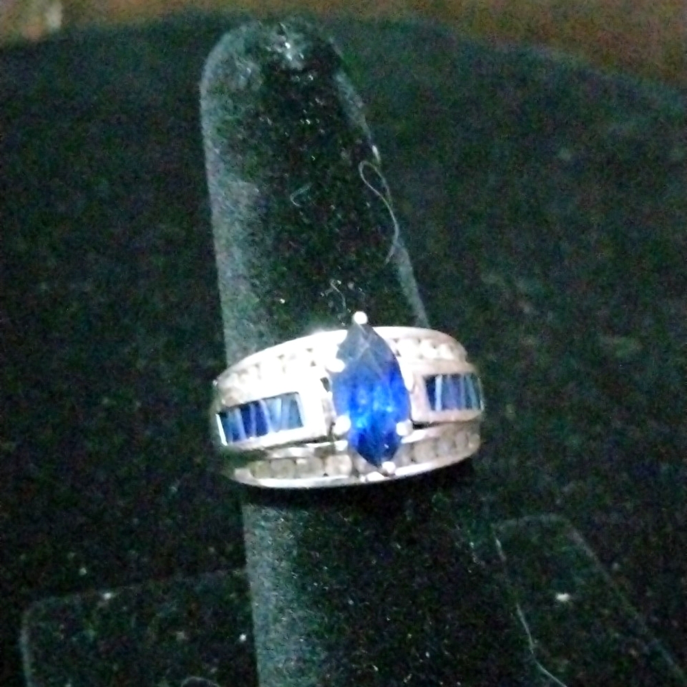 Sterling Silver, Sapphire Ring